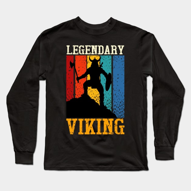 Vintage Legendary Vikings Cool Long Sleeve T-Shirt by Outfit Clothing